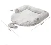 Calming Dog Bed Kennels Soffice peluche Tappetino per animali domestici per protezione mobili con rivestimento lavabile rimovibile per cani e gatti di taglia media e piccola Regalo di Natale