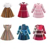 Baby Mädchen Designer Kleid Sommer Mädchen Ärmelloses Kleid Baumwolle Babys Kinder Große Karierte Schleife Kleider Multi Farben