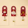 Joyeux Noël porte cintre pendentifs bouton de Noël non-tissé portes en tissu poignée cintres signe pour fête de vacances décor à la maison 50pcs LLD10894