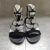 Designer Women Shoe Fashion Crystal Open Toe Ankle Sandals Black Rhinestone Low Heel Flat Slippers Summer Butterfly Wedge Flats Comfortable Zipper Sandal 005