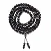 Jewelry Stainless Steel Accessories 108 Buddhist Prayer Mala Bracelet Tiger Eye Stone White Pine Agate Necklace