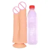 Nxy dildos kvinnlig dubbel falsk penis, två onani leksaker, dubbelsidig, mjuk och realistisk1210