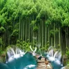 Custom 3d Landscape Wallpaper Beautiful Scenery of Green Bamboo and White Pigeon Living Room Bedroom Kitchen Home Decor Painting Mural Wallpapers