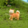 Animal Micro-paisagem Figuras Decorações Cãozinho Amarelo Miniatura Akita Cão Brinquedo Jardim Bonsai Cacto Móveis Suculentos GGA2012