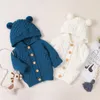 Baby Pullover Kleinkind Kleinkind Jungen Mädchen Gestrickte Outfit Kleidung Nettes Kind Baby Mit Kapuze Mit Ohr Winter Warme Strickjacke Mantel Oberbekleidung 1419 B3