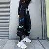 Damenhosen Capris Mika's Idea BoutiqueHip Hop Casual Street Hip Loose Track mit bedrucktem Stil Goth Rock Jogging