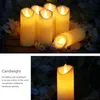 6pcs LED 전자 Flameless 스윙 촛불 촛불 조명 배터리 운영 파티 결혼 생일 장식 야간 램프 Velas LED H1222