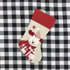 Bas de Noël bonhomme de neige chaussettes longues bonbons cadeaux sacs arbre de noël pendentifs décorations pour la maison fournitures