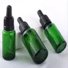 5 ml-100 ml Grön glas flytande reagenspipettflaskor 10ml 20 ml ögondroppare aromaterapi eteriska oljor parfymer flaska