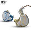 KZ ZS10 PRO GOLD EARHONES 4BA + 1DD HYBRID 10 Drivrutiner HiFi Bass Earbuds i öronmonitor Headphones Buller Canceling Metal Headset
