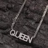 A-Z nazwa własna litery złote naszyjniki damski Choker moda męska Hip Hop biżuteria Iced Out DIY zawieszka w kształcie litery naszyjnik