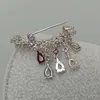 Y·YING natural Freshwater Cultured White Pearl Cubic Zirconia Pave Brooch