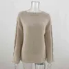Stickad överdimensionerad tröja pullovers kvinnor flare långärmad vintage höst vinter jumper casual lösa toppar 210427