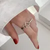 S925 Sterling zilveren ringen voor vrouwen retro liefde opening verstelbare ring zoete hiphop student ring sieraden groothandel y0426
