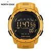 NORTH EDGE hommes montre numérique sport pour hommes es double temps podomètre réveil étanche 50 M militaire 220121