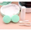 Marble Contact Lens Box With Mirror Marble Stripe Contact Lens Case Travel Glasses Lenses Box Eyes Holder Container