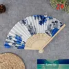 1PC Summer Vintage Bamboo Folding Hand Held Flower Fan Chinese Dance Party Pocket Gifts Wedding Colorful Factory price expert design Quality Latest Style Original