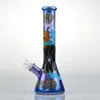 14 pollici acrilico tubo dell'acqua di vetro di vetro Bong fumare narghilè 7mm becher a mano soffiata Bongs Ice Catcher DAB Olio rigs Bubbler 14mm ciotola