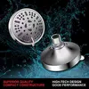Högtryck fast duschhuvud Uppgraderad 9 Funktioner Justerbart badrum Duschhuvud Multifunktionell Väggmontering Fast dusch Hea H1209
