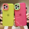 Fashion Transparent 2MM Soft TPU Cases Detachable Colorful Camera Frame Protection Cover For iPhone 14 13 12 11 Pro Max XS XR X 6 7 8 Plus