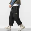 Herrbyxor fickor last harem joggers män 2022 militär armé grön casual harajuku streetwear tröja mans baggy