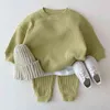 Melario Casual Baby Rompers Осенние рюшами вязаный костюм дети рожденные девушки одежда винтаж принцесса комбинезон младенческих нарядов 211101