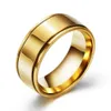 New Fashion Titanium Stahlring Hochwertige Schwarz Gold Silber Farbe Hochzeit Engagement Frosted Ringe für Männer Frauen Großhandel Preis