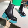 designer Candy color bottom knee boots Women Fashion autumn winter Sponge cake sole ankle boot