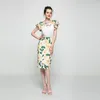 Arrivée de fleur en trois dimensions haut décoratif imprimé hanche Wrap demi-jupe femme élégante 2 pièces ensemble jupes