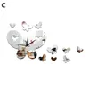 Horloges murales papillon 3D miroir autocollant rond bricolage TV fond chambre autocollants décor chambre salle de bain décoration de la maison 8778299