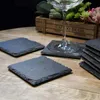 Matten Pads 1PC Natürliche Rock Wein Steak Platte Tischset Kuchen Dessert Tablett Sushi Küche Bar Tisch Funktion wärme Pad