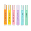 Highlighters 6Pcs/Set Creative Cute Light Color Eye Protection Highlighter Hand Account Marker Pen Children Gifts Office&School Supplies