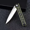 Coltello pieghevole Flipper di alta qualità D2 Stone Wash Blade G10 + Manico in acciaio inossidabile Cuscinetto a sfere Coltelli tascabili EDC ad apertura rapida