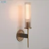 벽 램프 포스트 모던 미국 구리 배경 간단한 조명 거울 헤드 라이트 거실 침실 부엌 조명