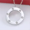 Love Diamond Necklace for Women Designer di lusso gioielli a ciondolo in acciaio inossidabile Clavicle Chain Girls Silver Gold Collane Wedding5583784