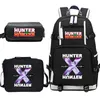 Mochila 3pcSset Hunter x Hunter Print School Sacs pour adolescents Girls Kids Cartoon Anime School Sac à dos sac Étudiant Bookbags4486475