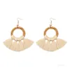 National Style Tassel Earrings European and American Exaggerated Earrings Fashion Long Rattan Earrings Women's Jewelry T500651