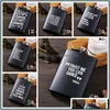 Flaschen Trinkgeschirr Küche, Esszimmer Bar Hausgarten 8 Unzen Edelstahl Hip Englischer Buchstabe Schwarz Personalisieren Sie die Flasche Outdoor Portable Flagon Wh