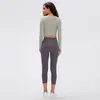 L-2032 Chemises Courtes Slim Fit Sweats Avec Tasses Running Outfit À Manches Longues Yoga Tops Sports De Plein Air Manteau Veste Femmes Loisirs À Capuche Fitness Wear