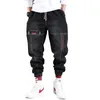 Męskie dżinsy streetwear hip hop cargo spodnie męskie joggery Haruna w jesieni i wiosenne tkaniny y2kmen's