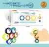 Christmas Gifts Stress Relief Magnetic Ring Decompression Finger Toys Anti-stress Spinner For Adults Kids 3Pcs/Set