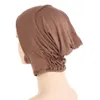 Nouveau doux élastique femmes sous Hijab écharpe Bonnets prêt musulman couverture complète intérieure Hijab casquettes plaine femme tête Turban chapeau