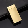 Windproof USB Rechargeable Electric Dual Arc Lighters Flameless Plasma Pulse Lighter Cigarette Candle LED Power Display