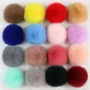 DIY Gros 10pcs / lot Hiver Doux Moelleux Fausse Fourrure De Renard Pom Pom 7cm Boule Poilue Artificielle Pour Sacs Bonnets Cap Accessoires Y21111