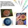 74PCS Mandala Dotting Verktyg Set Rock Painting Kit Nail Art Craft Dotting Pennor Paint Brushes Stencil Supplies för Vuxna Kids
