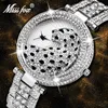 Wristwatches MISSFOX Luxury Woman Watch Sliver Color Glamorous Three Hand Quartz Movement With Diamond Bezel Waterproof Clock7008013