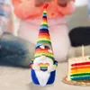 Rainbow Gnome Beztwarzowy Pluszowy Boże Narodzenie Dekoracje Krasnolud Prezent Figurki Zabawki Dekoracji Domu Delikatny Elf Decor Doll