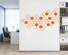 Honeycomb geometric graphics stickers fashion technology sense school home office decoration art decal wallpaper JH12