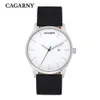 Cagarny – montre à Quartz pour hommes, étanche, Date, mode Business, bracelet en cuir, luxe, mouvement japonais, cloche Relog