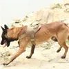 Dog Collar Leashes Tactical Harness Vest No Pull Molle Leads Kläder Nylon Justerbar Pet Training Supplies för tyska Shepherd Labrador